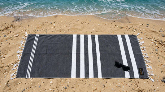 CHARCOAL - Turkish Cotton Beach/Gym/Salon/Vacation Towel