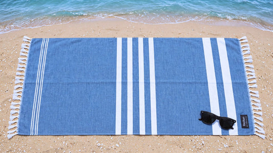 COASTAL BLUE - Turkish Cotton Beach/Gym/Salon/Vacation Towel