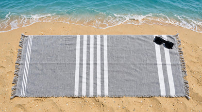 SILVER - Turkish Cotton Beach/Gym/Salon/Vacation Towel