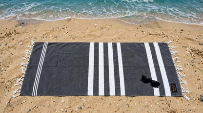 CHARCOAL - Turkish Cotton Beach/Gym/Salon/Vacation Towel