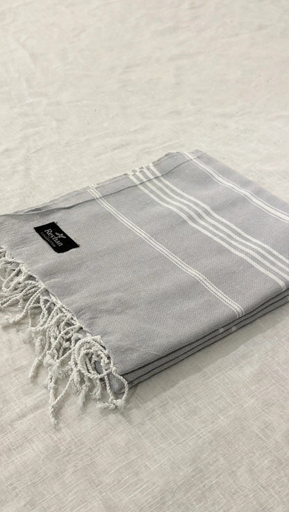 SILVER - Turkish Cotton Beach/Gym/Salon/Vacation Towel