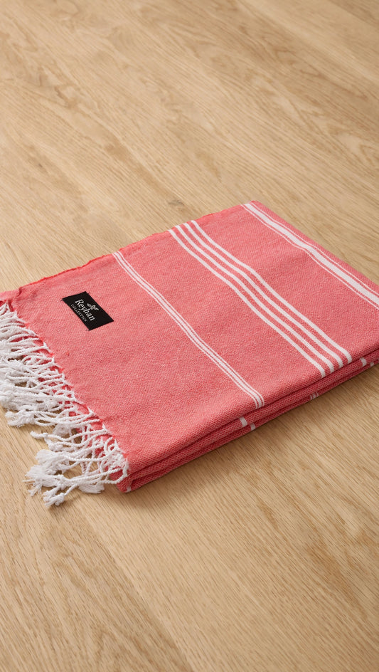 ROSE RED - Turkish Cotton Beach/Gym/Salon/Vacation Towel