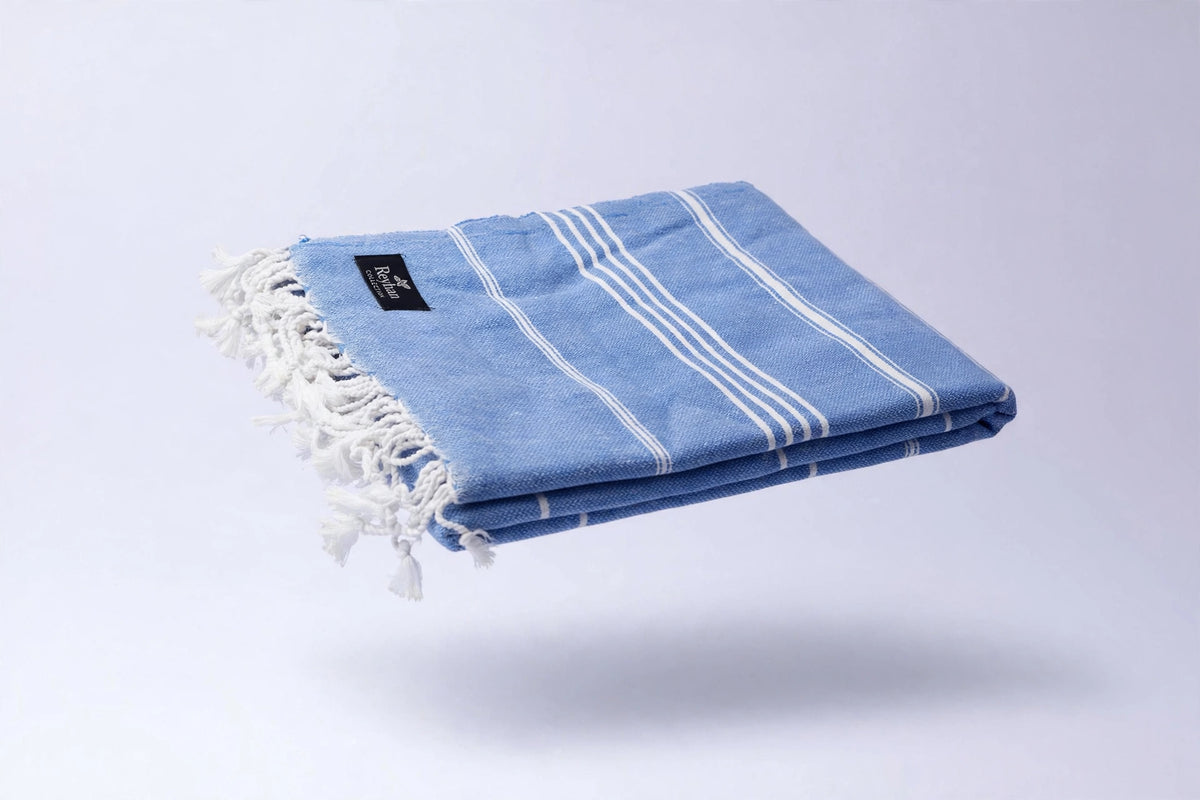 COASTAL BLUE - Turkish Cotton Beach/Gym/Salon/Vacation Towel