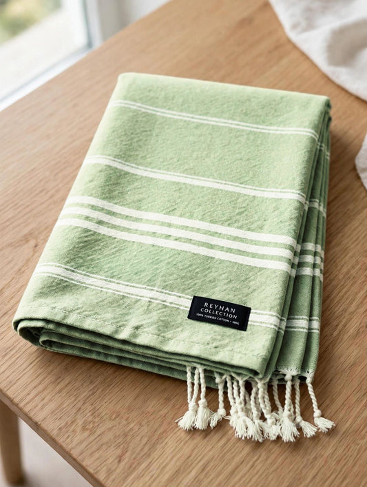 Basil Green - Turkish Cotton Beach/Gym/Salon/Vacation Towel
