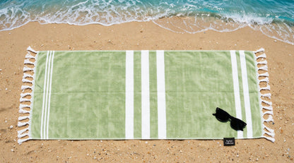 Basil Green - Turkish Cotton Beach/Gym/Salon/Vacation Towel