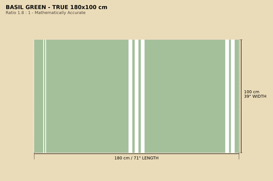 Basil Green - Turkish Cotton Beach/Gym/Salon/Vacation Towel